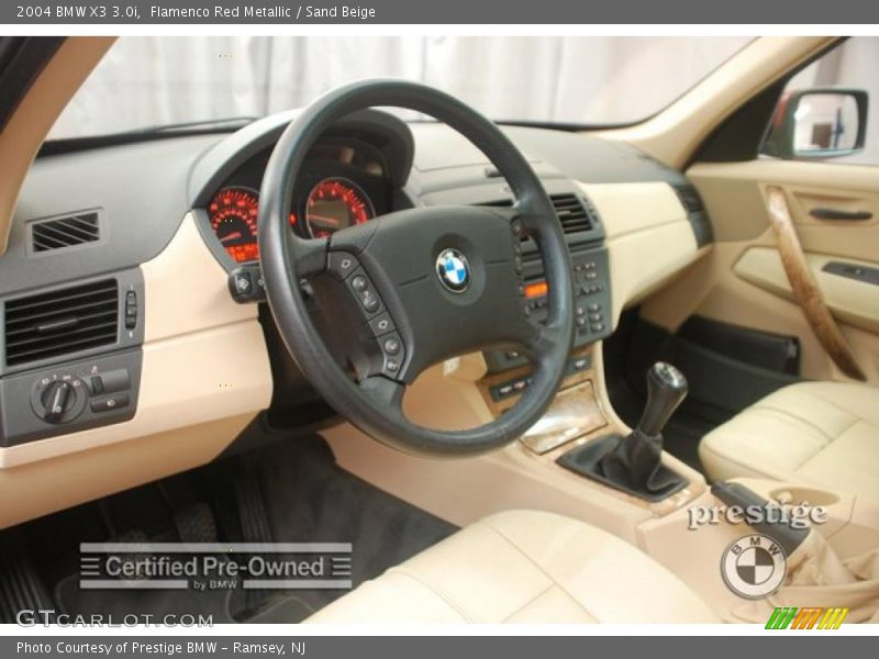 Flamenco Red Metallic / Sand Beige 2004 BMW X3 3.0i