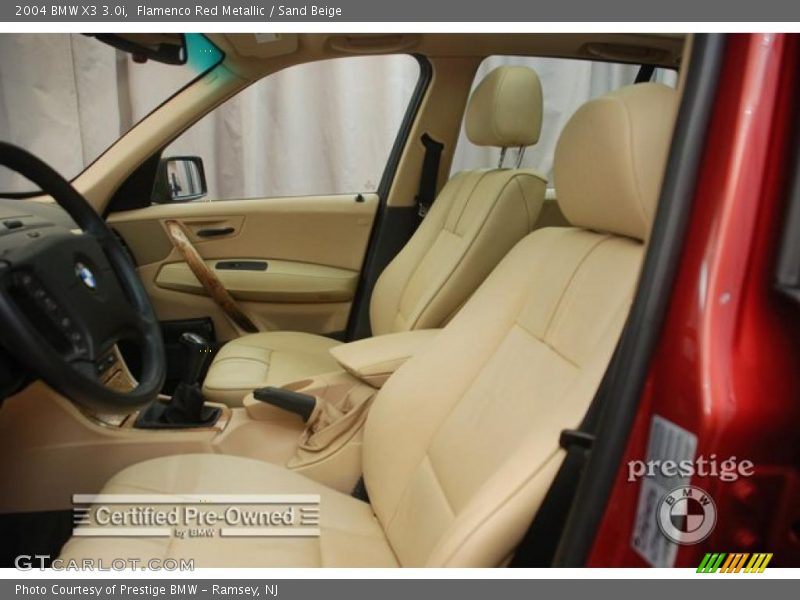 Flamenco Red Metallic / Sand Beige 2004 BMW X3 3.0i