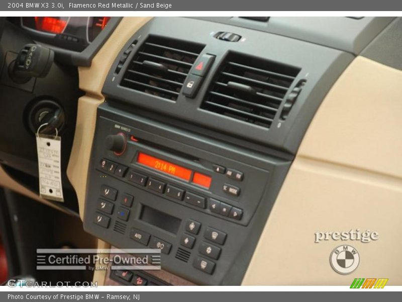 Flamenco Red Metallic / Sand Beige 2004 BMW X3 3.0i