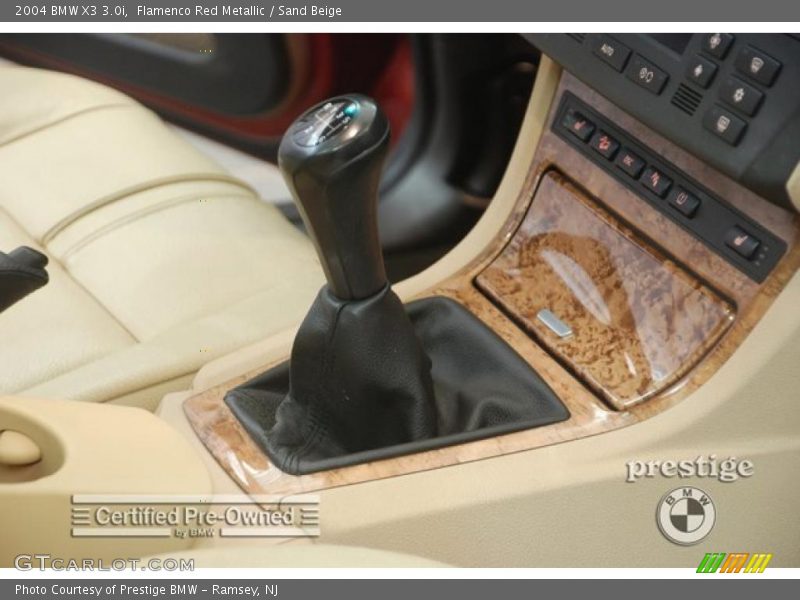 Flamenco Red Metallic / Sand Beige 2004 BMW X3 3.0i