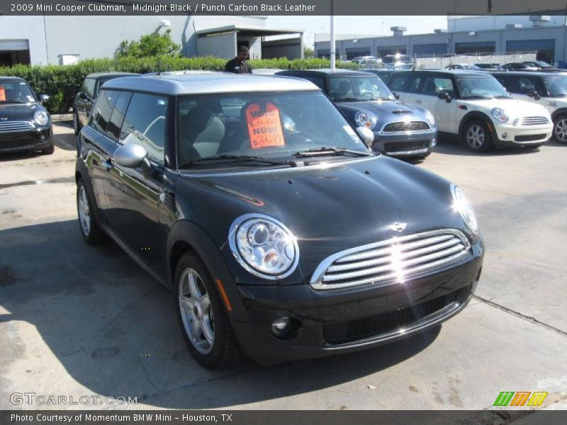 Midnight Black / Punch Carbon Black Leather 2009 Mini Cooper Clubman