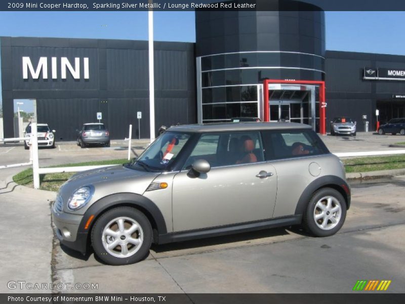 Sparkling Silver Metallic / Lounge Redwood Red Leather 2009 Mini Cooper Hardtop