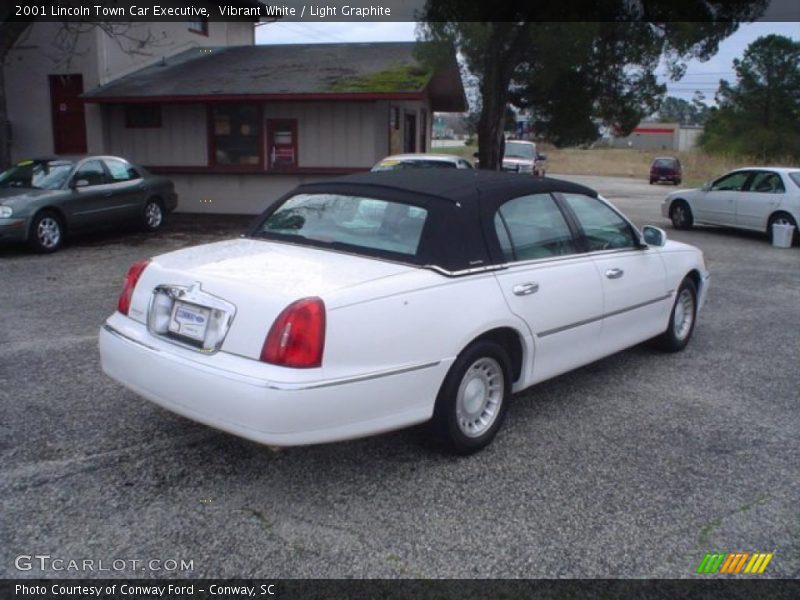 Vibrant White / Light Graphite 2001 Lincoln Town Car Executive