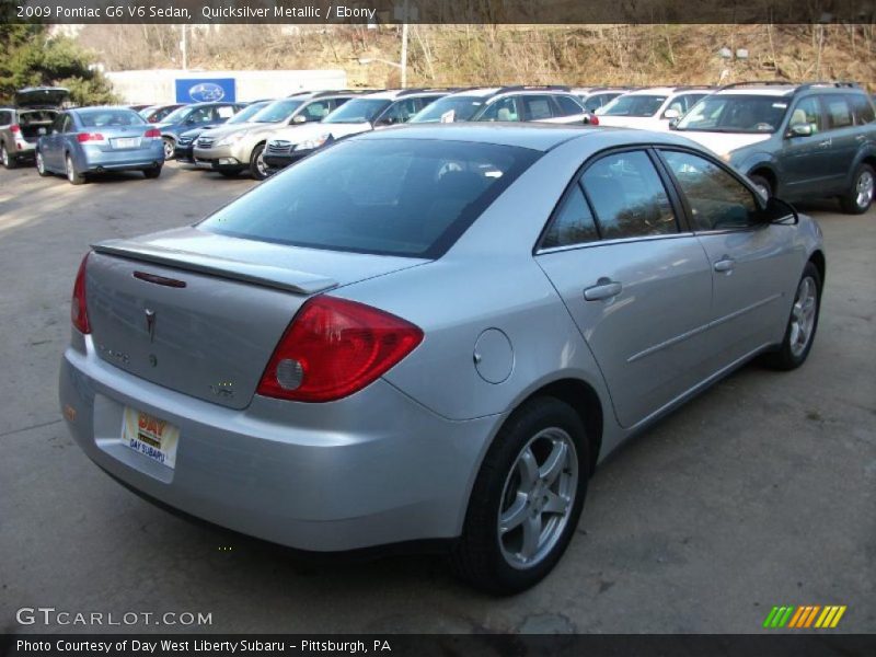 Quicksilver Metallic / Ebony 2009 Pontiac G6 V6 Sedan
