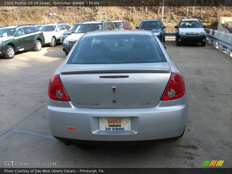 Quicksilver Metallic / Ebony 2009 Pontiac G6 V6 Sedan