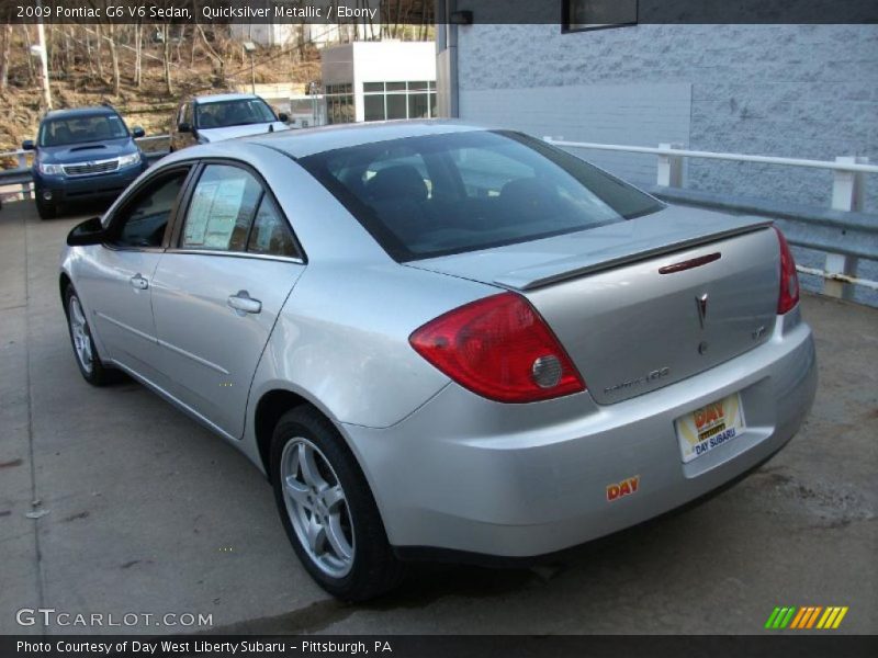 Quicksilver Metallic / Ebony 2009 Pontiac G6 V6 Sedan