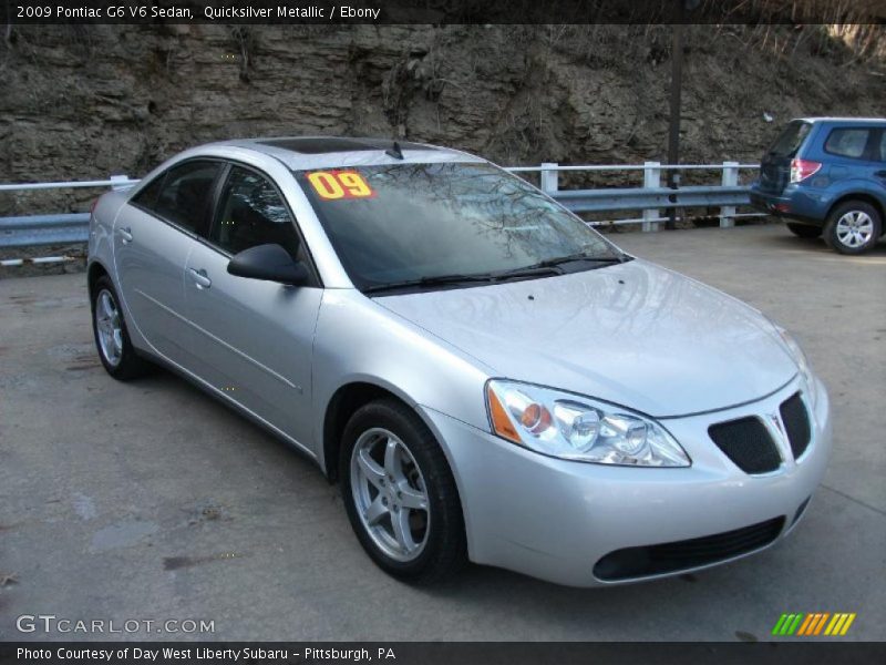 Quicksilver Metallic / Ebony 2009 Pontiac G6 V6 Sedan