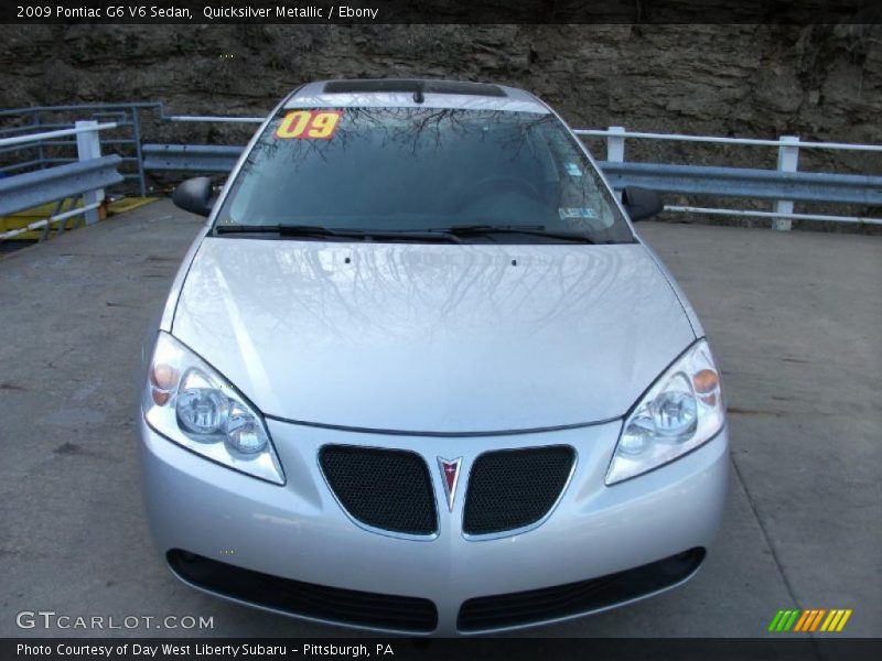 Quicksilver Metallic / Ebony 2009 Pontiac G6 V6 Sedan