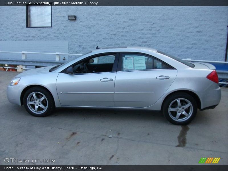 Quicksilver Metallic / Ebony 2009 Pontiac G6 V6 Sedan