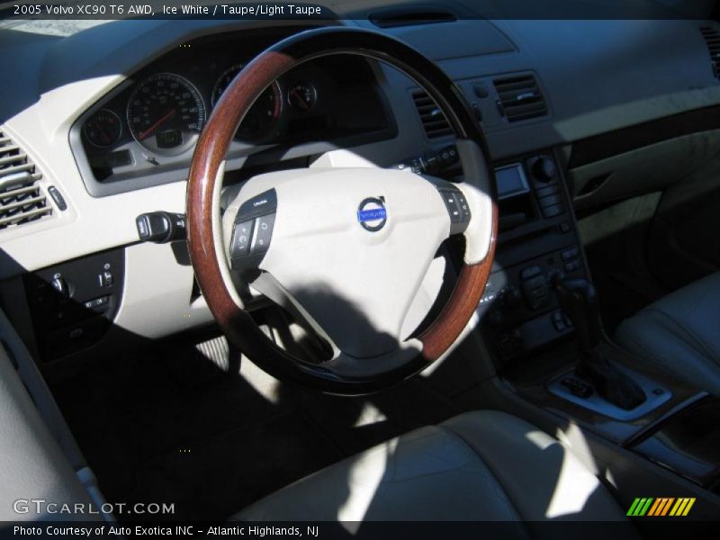 Ice White / Taupe/Light Taupe 2005 Volvo XC90 T6 AWD