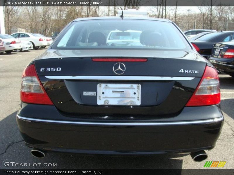 Black / Black 2007 Mercedes-Benz E 350 4Matic Sedan