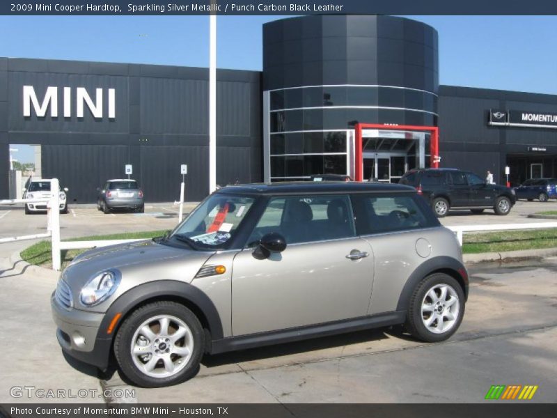 Sparkling Silver Metallic / Punch Carbon Black Leather 2009 Mini Cooper Hardtop