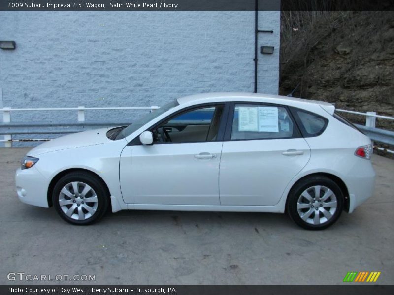 Satin White Pearl / Ivory 2009 Subaru Impreza 2.5i Wagon