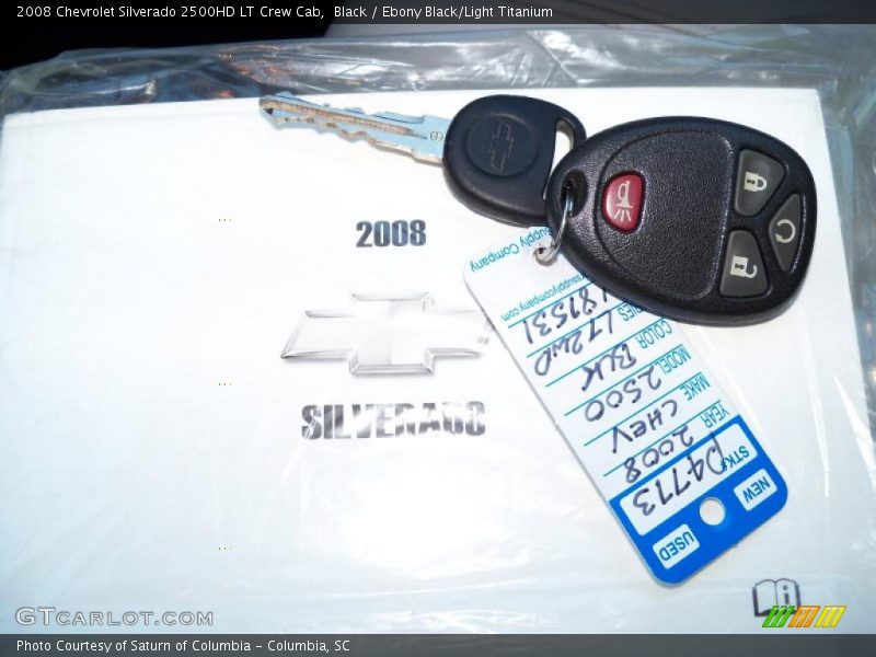 Black / Ebony Black/Light Titanium 2008 Chevrolet Silverado 2500HD LT Crew Cab