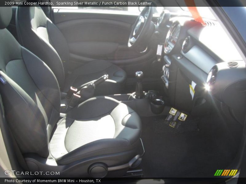Sparkling Silver Metallic / Punch Carbon Black Leather 2009 Mini Cooper Hardtop
