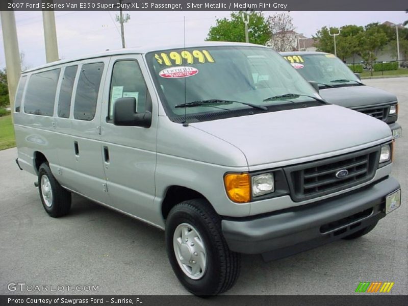Silver Metallic / Medium Flint Grey 2007 Ford E Series Van E350 Super Duty XL 15 Passenger