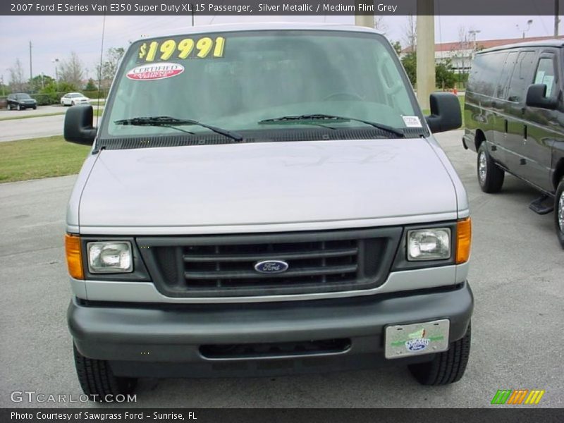 Silver Metallic / Medium Flint Grey 2007 Ford E Series Van E350 Super Duty XL 15 Passenger