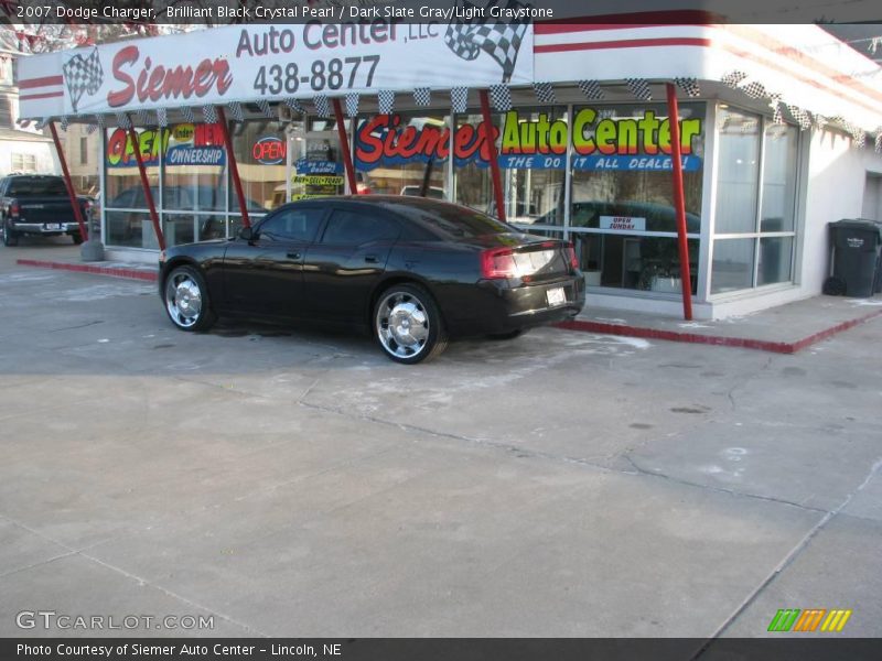 Brilliant Black Crystal Pearl / Dark Slate Gray/Light Graystone 2007 Dodge Charger