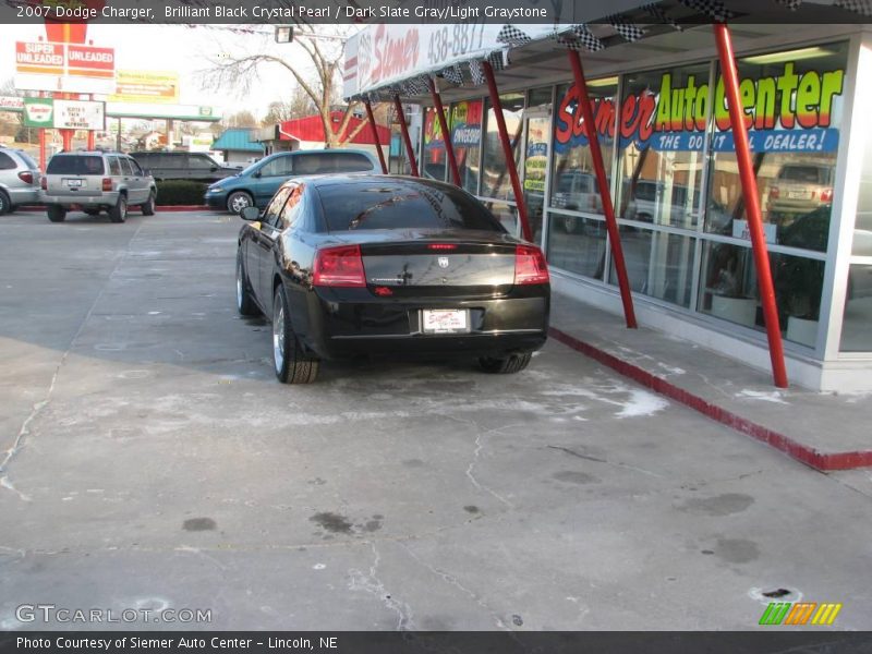 Brilliant Black Crystal Pearl / Dark Slate Gray/Light Graystone 2007 Dodge Charger