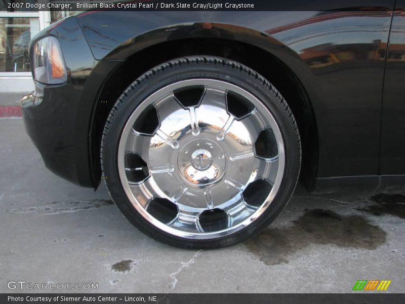 Brilliant Black Crystal Pearl / Dark Slate Gray/Light Graystone 2007 Dodge Charger