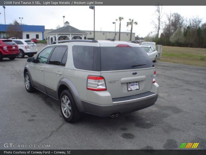 Light Sage Metallic / Medium Light Stone 2008 Ford Taurus X SEL