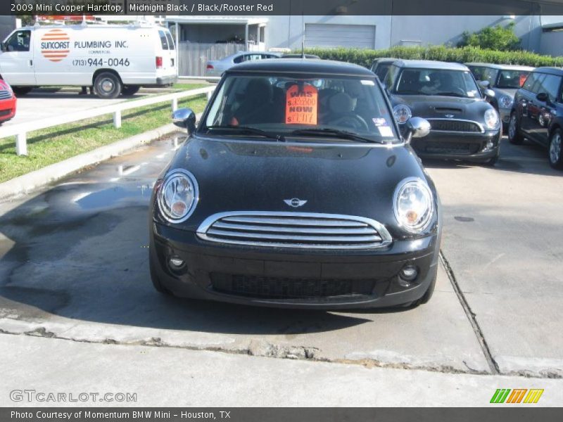 Midnight Black / Black/Rooster Red 2009 Mini Cooper Hardtop