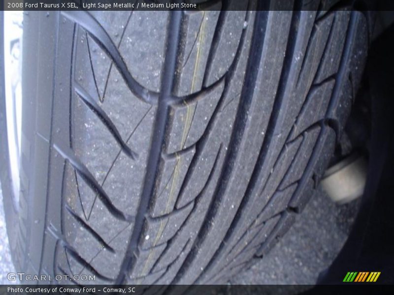 Light Sage Metallic / Medium Light Stone 2008 Ford Taurus X SEL