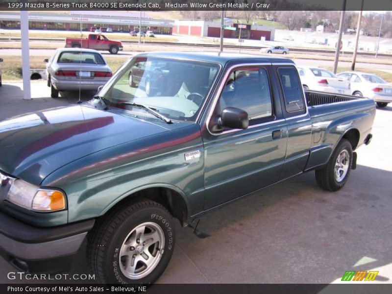 Medium Willow Green Metallic / Gray 1999 Mazda B-Series Truck B4000 SE Extended Cab