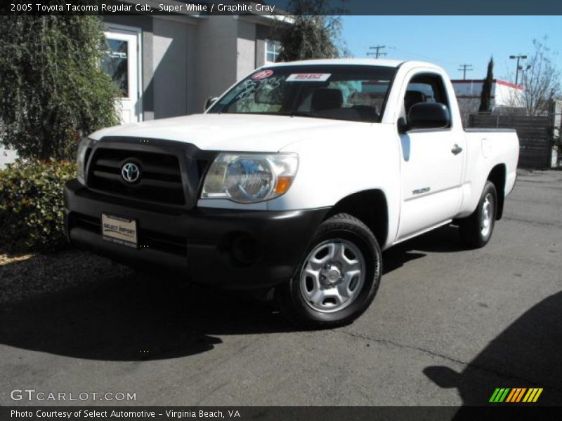 Super White / Graphite Gray 2005 Toyota Tacoma Regular Cab