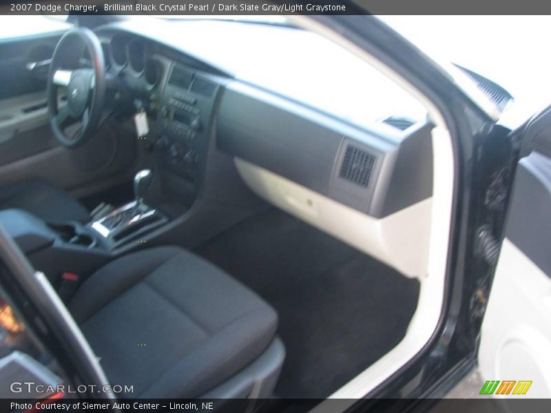 Brilliant Black Crystal Pearl / Dark Slate Gray/Light Graystone 2007 Dodge Charger