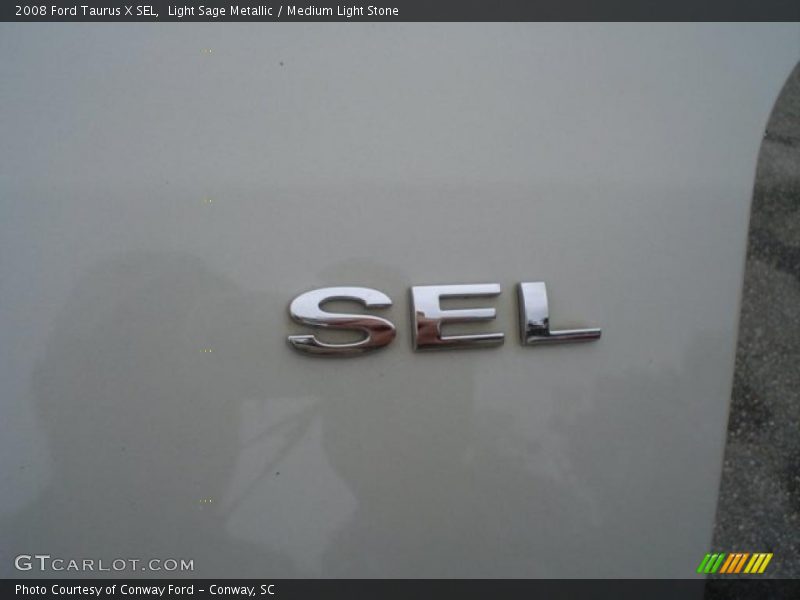 Light Sage Metallic / Medium Light Stone 2008 Ford Taurus X SEL