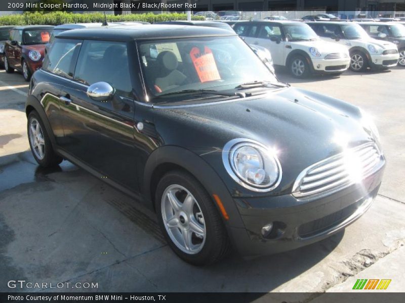 Midnight Black / Black/Rooster Red 2009 Mini Cooper Hardtop