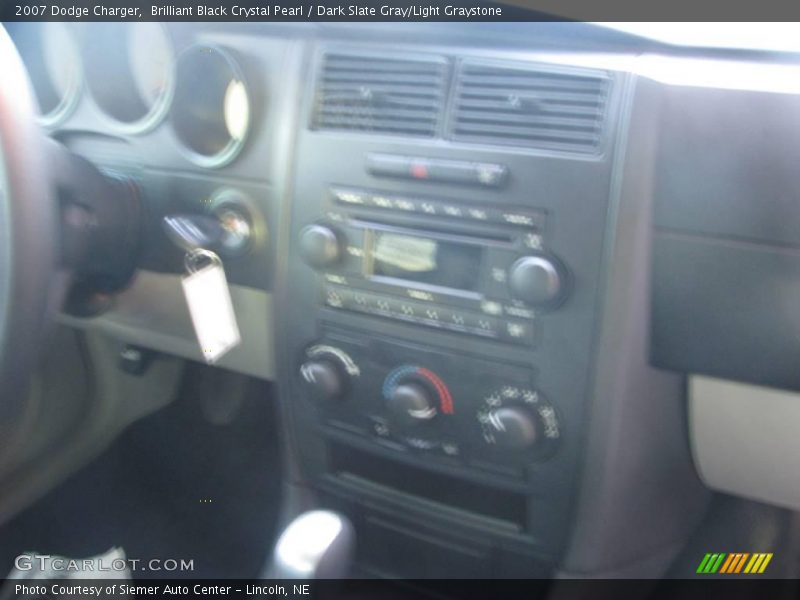 Brilliant Black Crystal Pearl / Dark Slate Gray/Light Graystone 2007 Dodge Charger