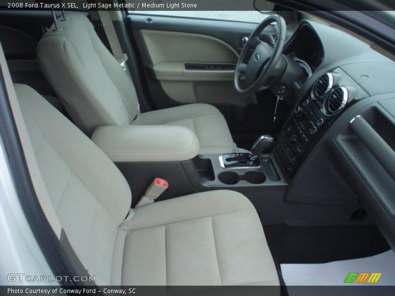 Light Sage Metallic / Medium Light Stone 2008 Ford Taurus X SEL