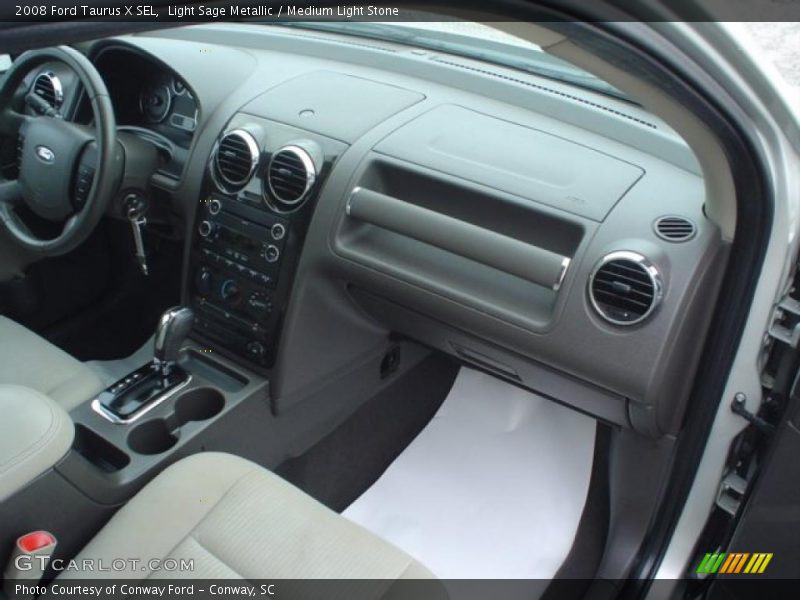 Light Sage Metallic / Medium Light Stone 2008 Ford Taurus X SEL