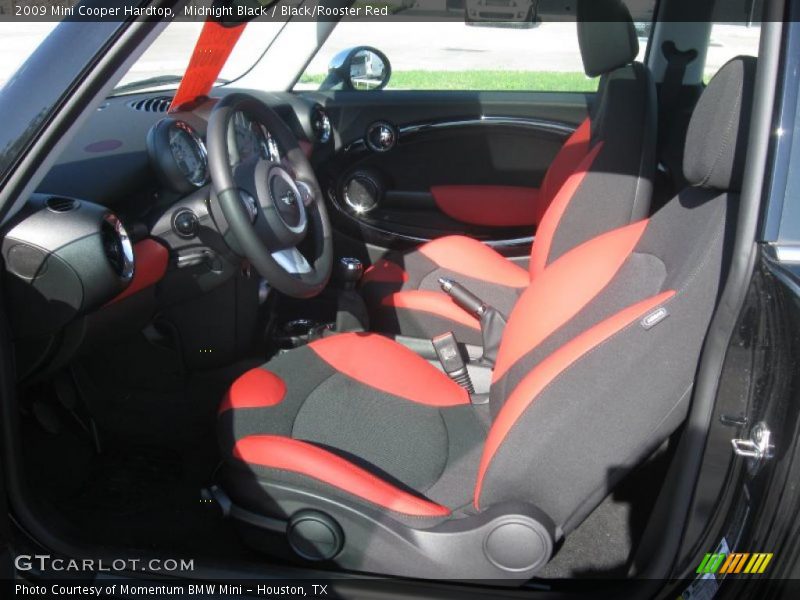 Midnight Black / Black/Rooster Red 2009 Mini Cooper Hardtop