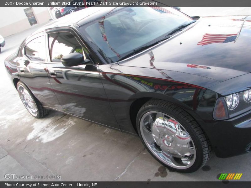 Brilliant Black Crystal Pearl / Dark Slate Gray/Light Graystone 2007 Dodge Charger