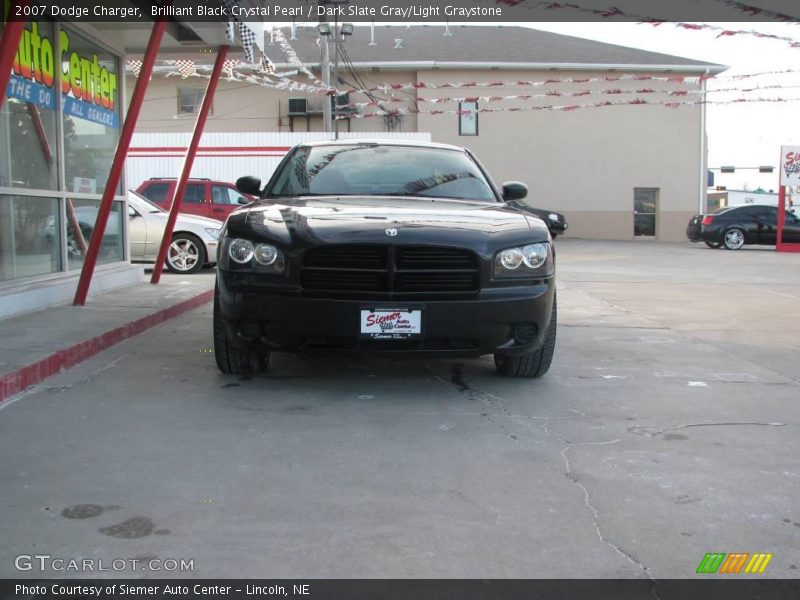 Brilliant Black Crystal Pearl / Dark Slate Gray/Light Graystone 2007 Dodge Charger
