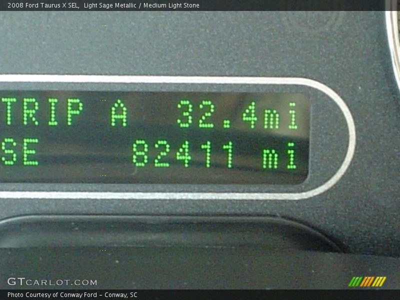 Light Sage Metallic / Medium Light Stone 2008 Ford Taurus X SEL