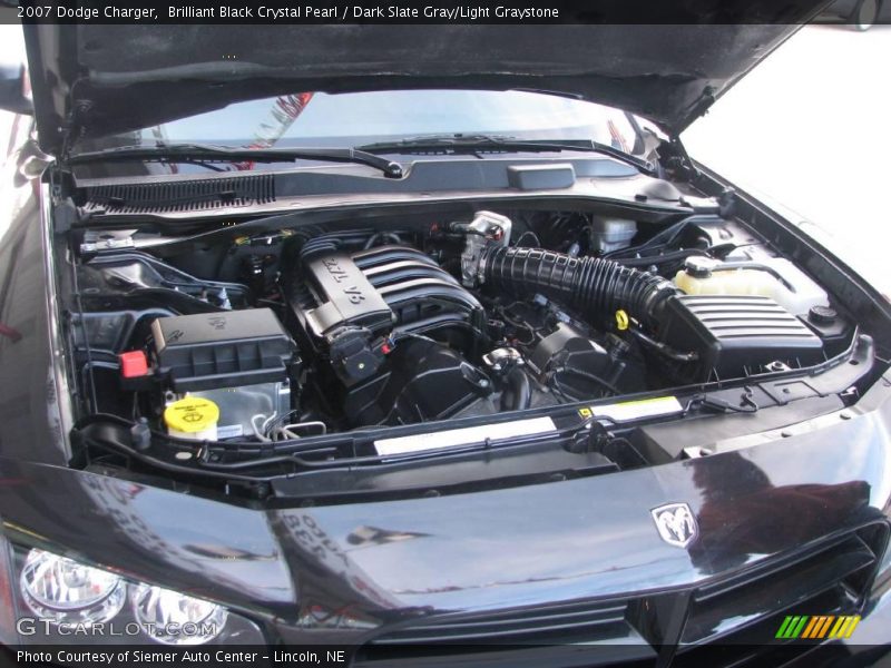 Brilliant Black Crystal Pearl / Dark Slate Gray/Light Graystone 2007 Dodge Charger