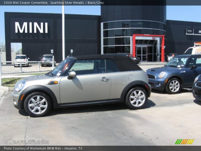 Sparkling Silver Metallic / Black/Grey 2009 Mini Cooper Convertible