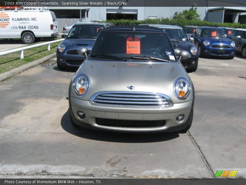 Sparkling Silver Metallic / Black/Grey 2009 Mini Cooper Convertible