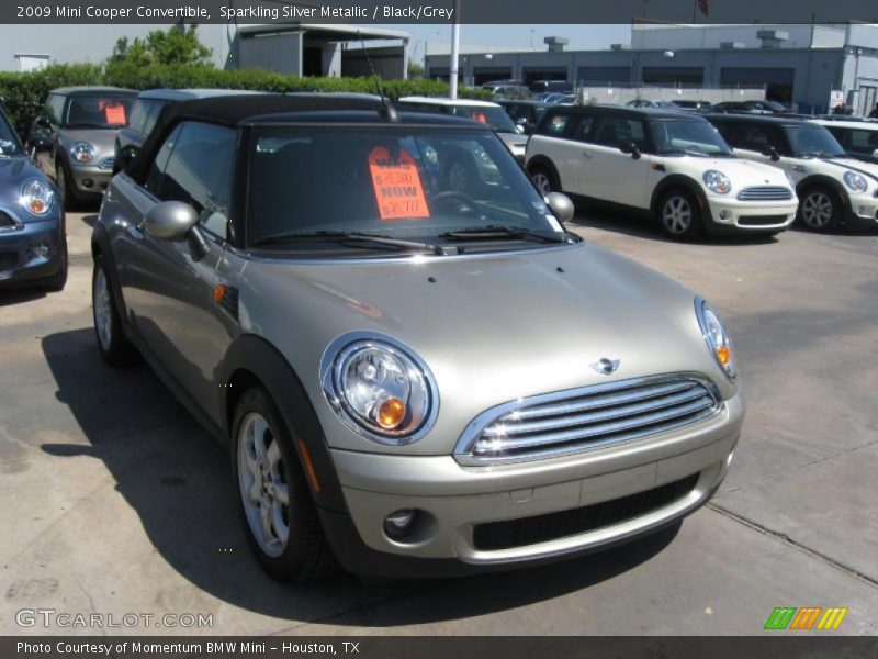 Sparkling Silver Metallic / Black/Grey 2009 Mini Cooper Convertible