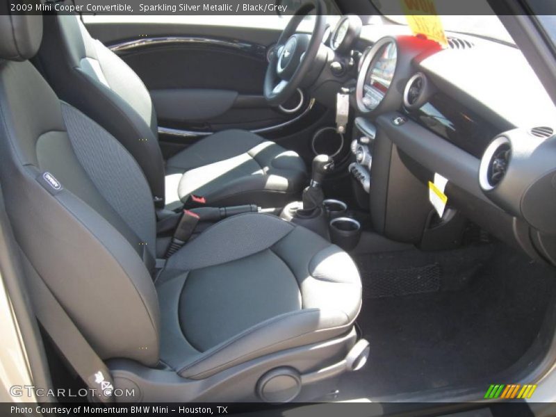 Sparkling Silver Metallic / Black/Grey 2009 Mini Cooper Convertible