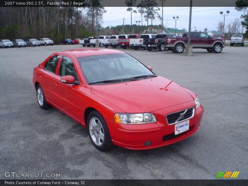 Passion Red / Beige 2007 Volvo S60 2.5T