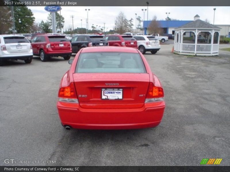 Passion Red / Beige 2007 Volvo S60 2.5T