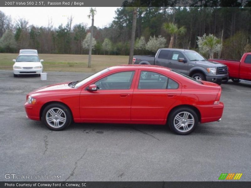 Passion Red / Beige 2007 Volvo S60 2.5T