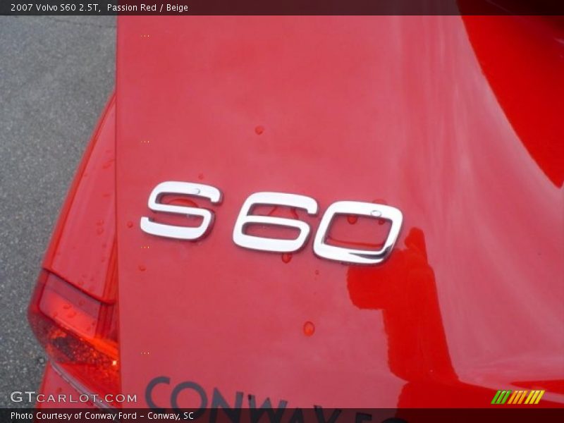 Passion Red / Beige 2007 Volvo S60 2.5T