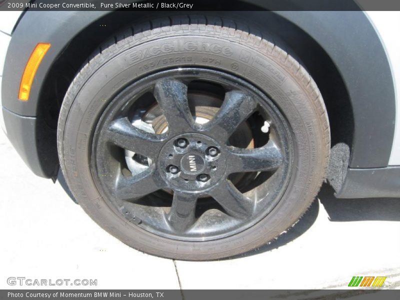 Pure Silver Metallic / Black/Grey 2009 Mini Cooper Convertible