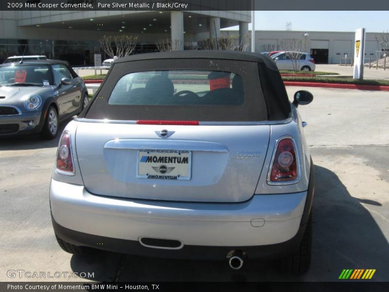 Pure Silver Metallic / Black/Grey 2009 Mini Cooper Convertible